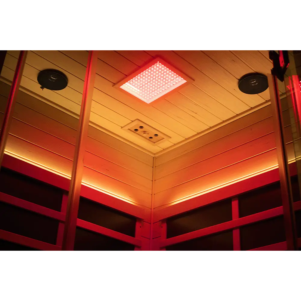 SH07 2-Person Corner Hemlock Infrared Sauna