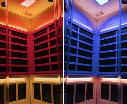 SH07 2-Person Corner Hemlock Infrared Sauna