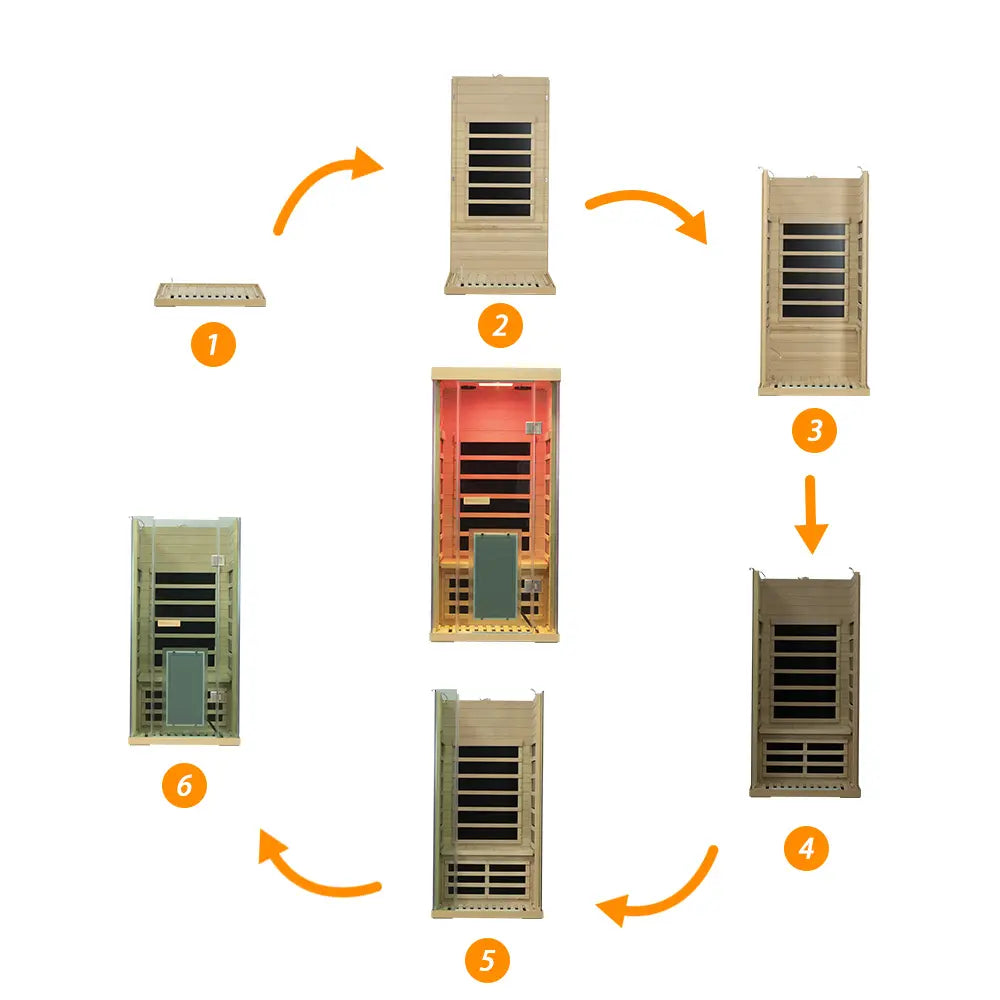 SH01 1-Person Hemlock Infrared Sauna