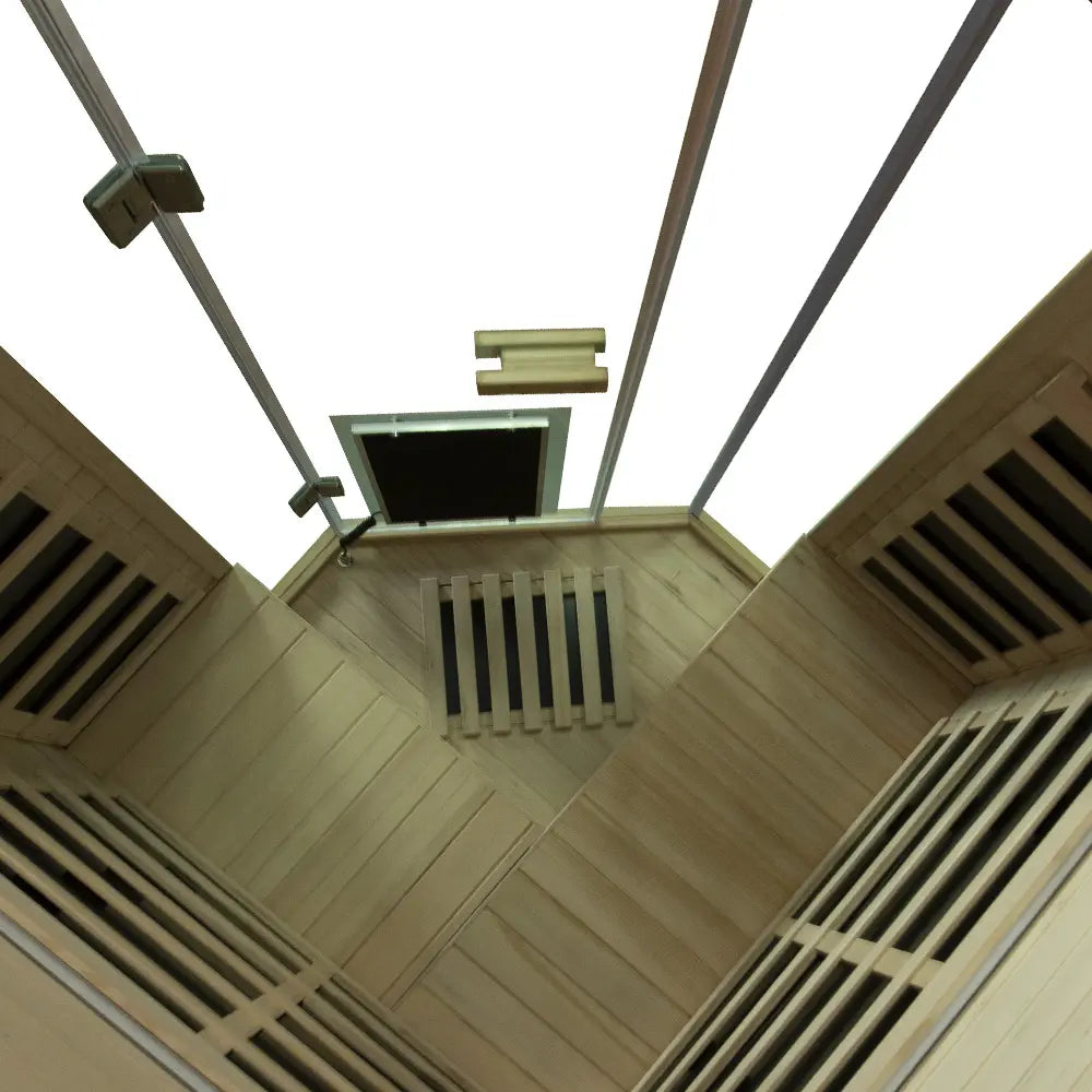 SH07 2-Person Corner Hemlock Infrared Sauna