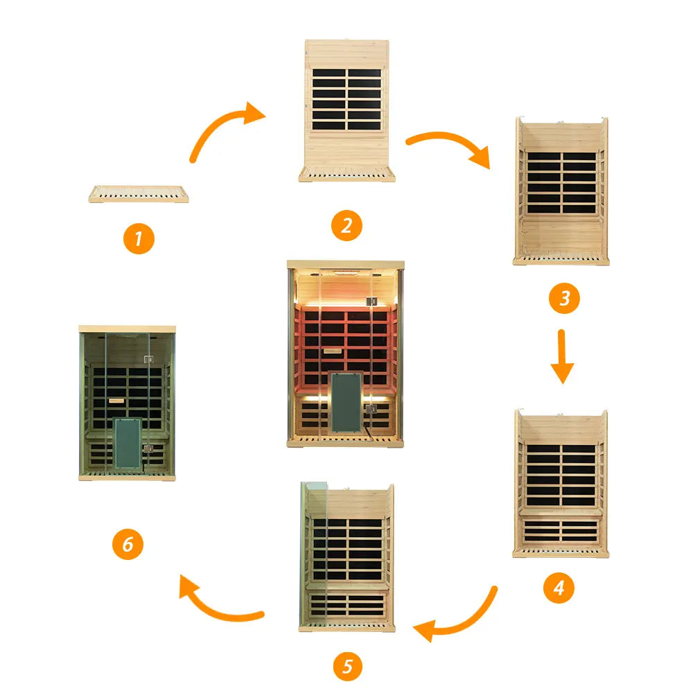 SH02 2-Person Hemlock Infrared Sauna