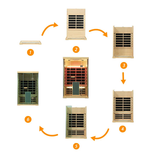 SH02 2-Person Hemlock Infrared Sauna