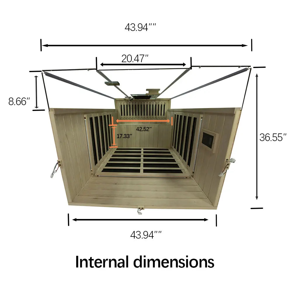 SH02 2-Person Hemlock Infrared Sauna